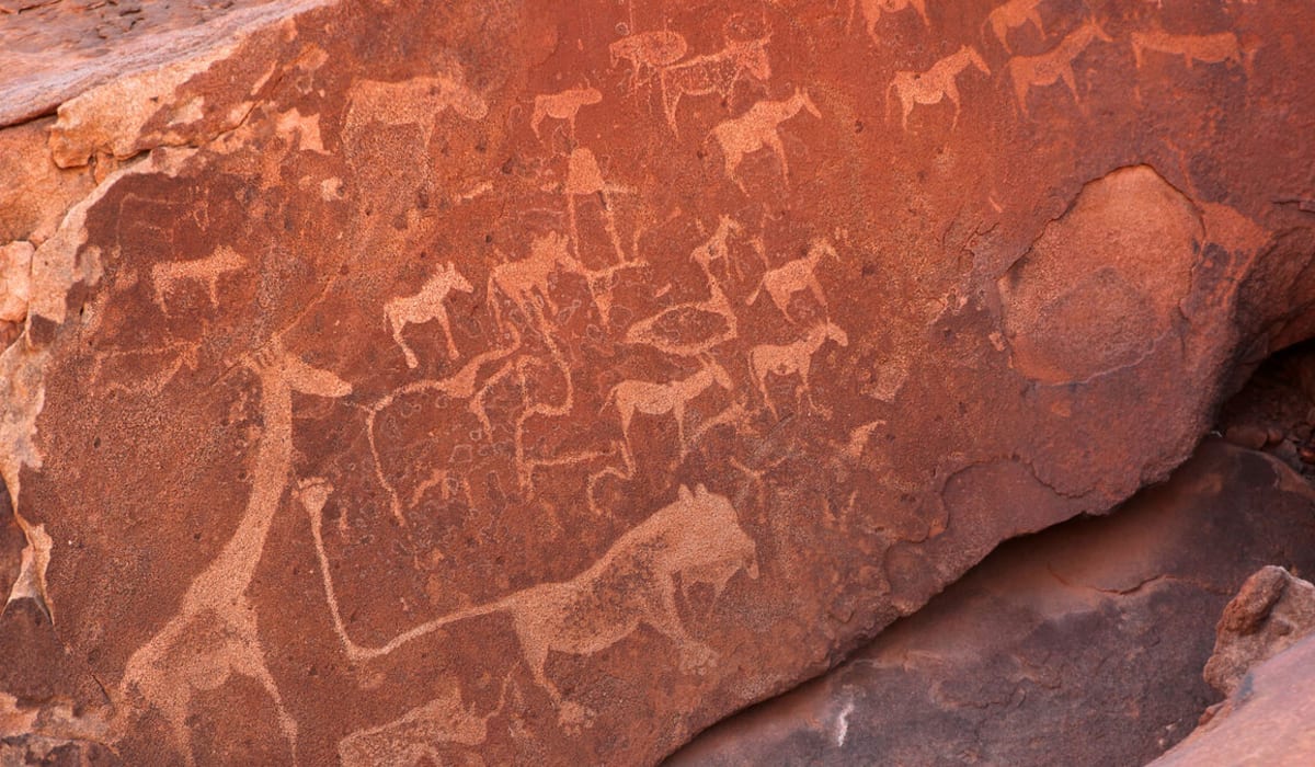 Ancient rock engravings at Twyfelfontein