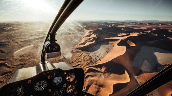 Can children go on scenic flights in Namibia?
